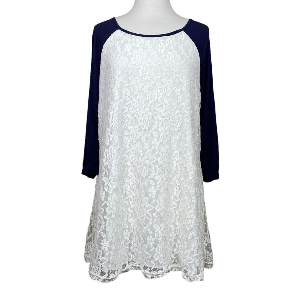 Womens XXL Plus Size Lace Tunic